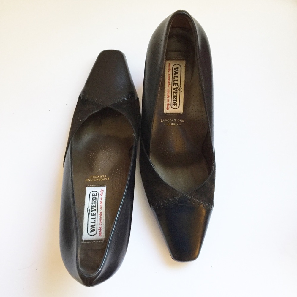 Valle Verde Made in Italy Leather And Suede Heels